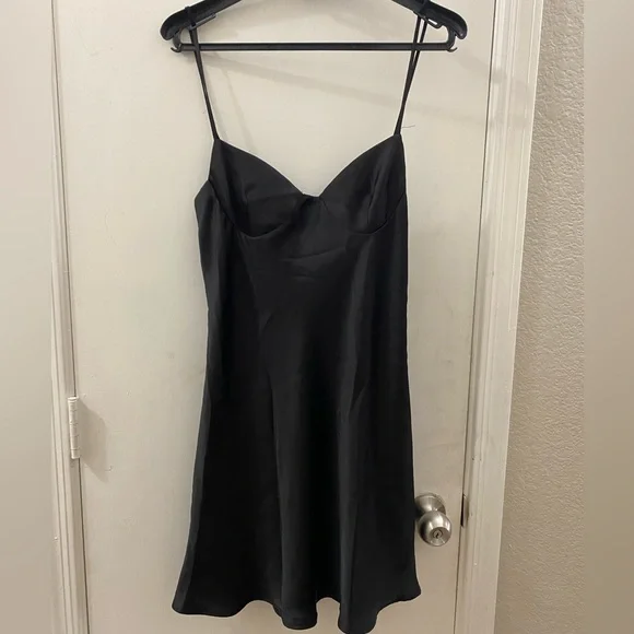 zara grey corset dress Zara Basic